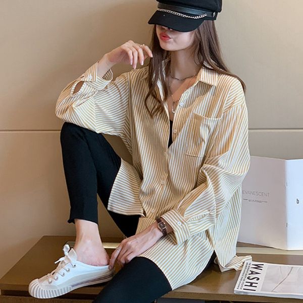 autumn women striped blouses loose casual ladies shirt fashion long sleeve blouse, White
autumn women striped blouses loose casual ladies shirt fashion long sleeve blouse, White