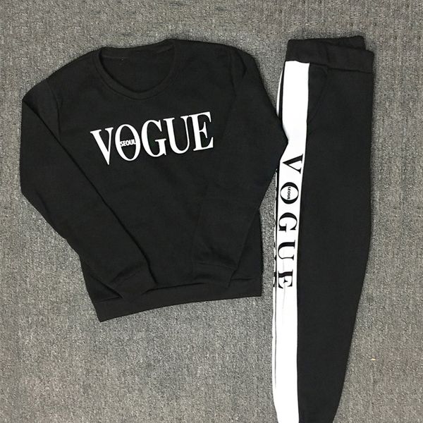 women sets vogue letter print sweatshirt pants 2 two piece piece set autumn winter long sleeve tracksuits two suit sportswear outfit, White
women sets vogue letter print sweatshirt pants 2 two piece piece set autumn winter long sleeve tracksuits two suit sportswear outfit, White