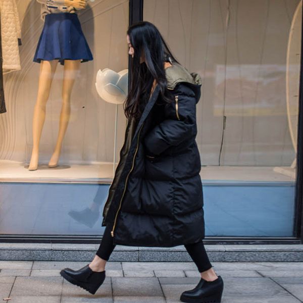 off season cotton-padded clothes women's mid-length 2018 new style cotton-padded jacket bf loose cotton coat thick over-the-knee, Blue;black
off season cotton-padded clothes women's mid-length 2018 new style cotton-padded jacket bf loose cotton coat thick over-the-knee, Blue;black
