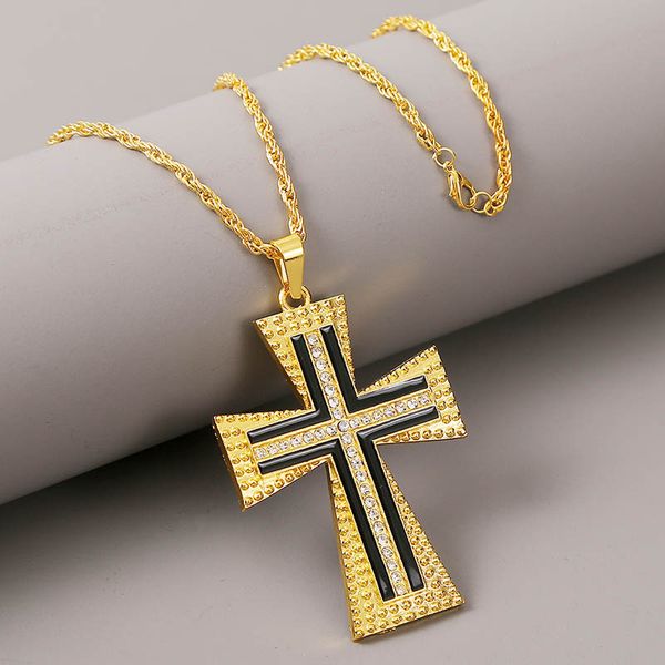 punk style fashion black enamel big cross pendant necklaces women men hip hop jewelry gold silver color long chain necklace
punk style fashion black enamel big cross pendant necklaces women men hip hop jewelry gold silver color long chain necklace