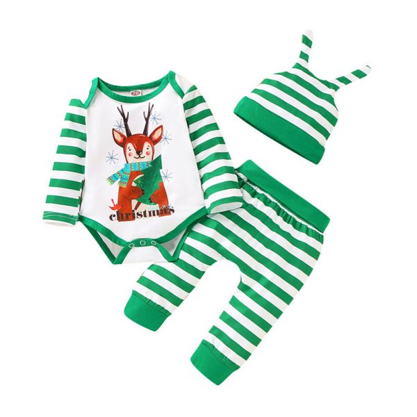 newborn clothes baby boys girls clothes christmas long sleeve romper striped xmas pants hat kids outfits, White
newborn clothes baby boys girls clothes christmas long sleeve romper striped xmas pants hat kids outfits, White