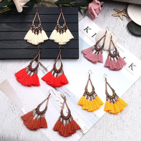 selling fashion bohemian long tassel earrings 5 colors retro water drops earrings women jewelry accessories 10*2.1cm, Silver
selling fashion bohemian long tassel earrings 5 colors retro water drops earrings women jewelry accessories 10*2.1cm, Silver