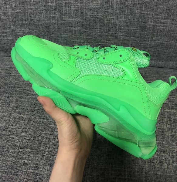men women casual shoes paris 2019 crystal bottom triple-s leisure shoes luxury dad shoes platform triple s sneakers neon green, Black
men women casual shoes paris 2019 crystal bottom triple-s leisure shoes luxury dad shoes platform triple s sneakers neon green, Black