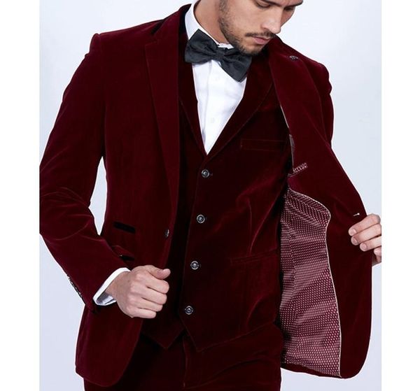 2020 groom tuxedos burgundy velvet men suits 3 piece blazer tailor wine red groom prom party tuxedo(jacket pants vest, Black;gray
2020 groom tuxedos burgundy velvet men suits 3 piece blazer tailor wine red groom prom party tuxedo(jacket pants vest, Black;gray