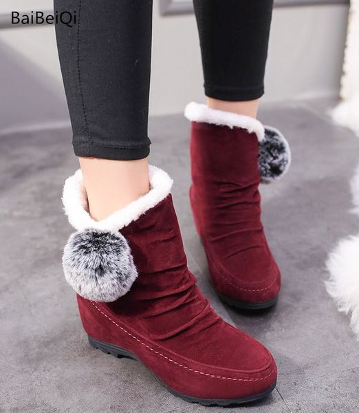 new women casual winter fur plush ankle boots women suede slip on round toe flats warm plush snow boots shoes botas mujer, Black
new women casual winter fur plush ankle boots women suede slip on round toe flats warm plush snow boots shoes botas mujer, Black