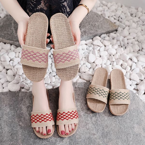 slippers suihyung women linen summer indoor home floor shoes ladies flax weave flip flops woman man casual flat slides sandals, Black
slippers suihyung women linen summer indoor home floor shoes ladies flax weave flip flops woman man casual flat slides sandals, Black