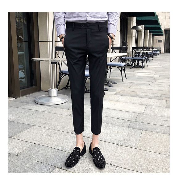 боковая лента pant 2020 mens платье pant бизнес повседневный офис брюки мужские голеностопного длина брюки slim fit мужчины социального брюк, Black
боковая лента pant 2020 mens платье pant бизнес повседневный офис брюки мужские голеностопного длина брюки slim fit мужчины социального брюк, Black