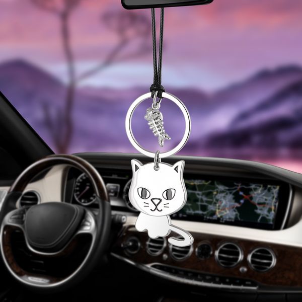car pendant fashion ornaments cats love fish bone charms rearview mirror decoration hanging auto decor cars accessories styling
car pendant fashion ornaments cats love fish bone charms rearview mirror decoration hanging auto decor cars accessories styling