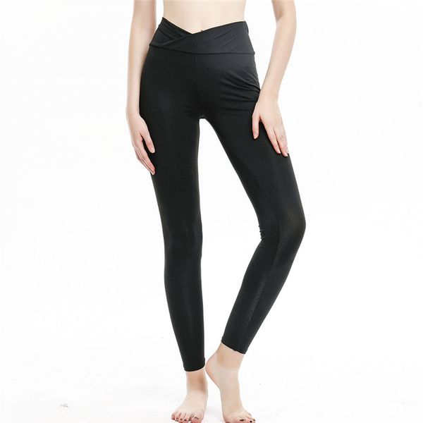 casual elastic waist black long leggings 2019 autumn clothing slim fitness pants for women high waist leggings