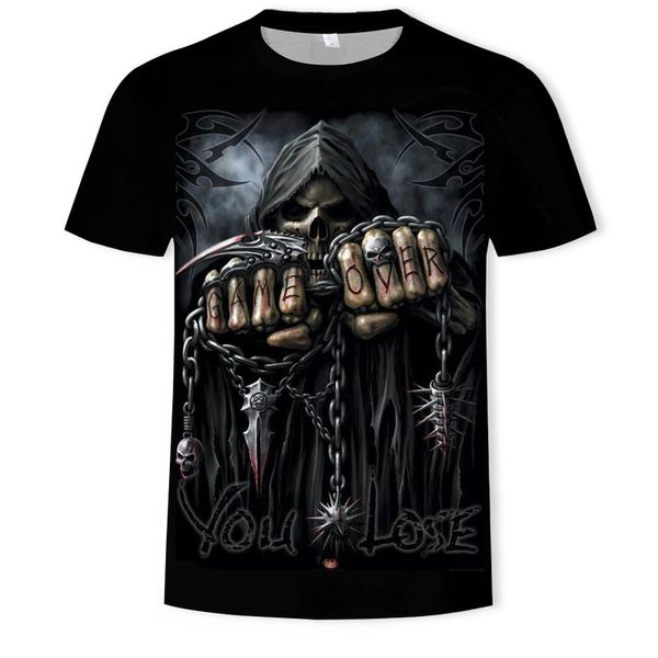 mens designer skull digital printing 3dt shirt round collar short sleeveveto, White;black
mens designer skull digital printing 3dt shirt round collar short sleeveveto, White;black
