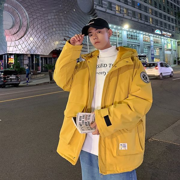 2019 uyuk fall/winter new korean version of student casual hooded youth work jacket for winter coat men manteau homme hiver, Black
2019 uyuk fall/winter new korean version of student casual hooded youth work jacket for winter coat men manteau homme hiver, Black