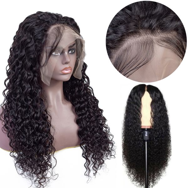 13x6 lace front human hair wigs deep wave wig for women pre plucked brazilian hair remy lace front wigs, Black 
13x6 lace front human hair wigs deep wave wig for women pre plucked brazilian hair remy lace front wigs, Black