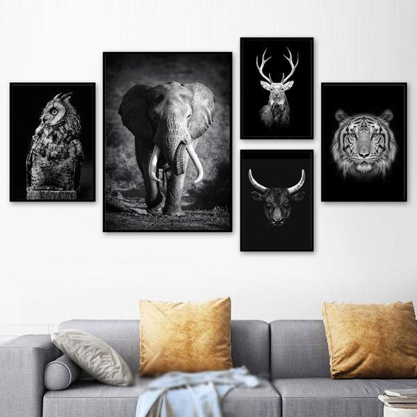 wall art canvas painting nordic black white elephant owl cow deer tiger posters and prints animals pictures for living room
wall art canvas painting nordic black white elephant owl cow deer tiger posters and prints animals pictures for living room