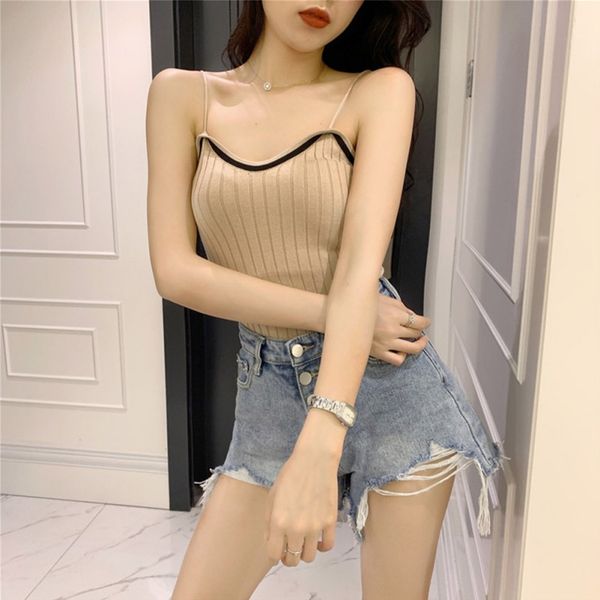 женский летний tank top плеча тонкий женщины рубашка sexy трикотажное v шеи бретели top, White
женский летний tank top плеча тонкий женщины рубашка sexy трикотажное v шеи бретели top, White