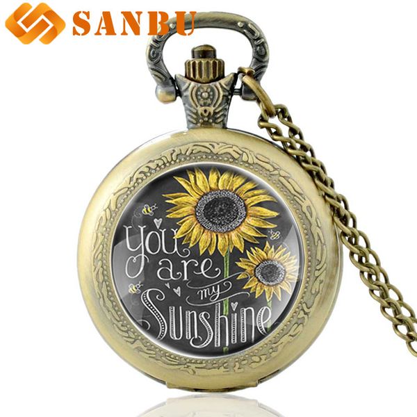 you are my sunshine' charm necklace sweetheart quartz pocket watch vintage bronze men women sunflower couple antique jewelry, Slivery;golden
you are my sunshine' charm necklace sweetheart quartz pocket watch vintage bronze men women sunflower couple antique jewelry, Slivery;golden