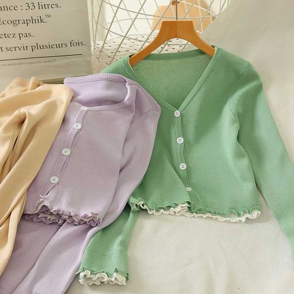 curly ruched hem cardigan women spring lovely candy color cropped jersey mujer pull femme, White
curly ruched hem cardigan women spring lovely candy color cropped jersey mujer pull femme, White