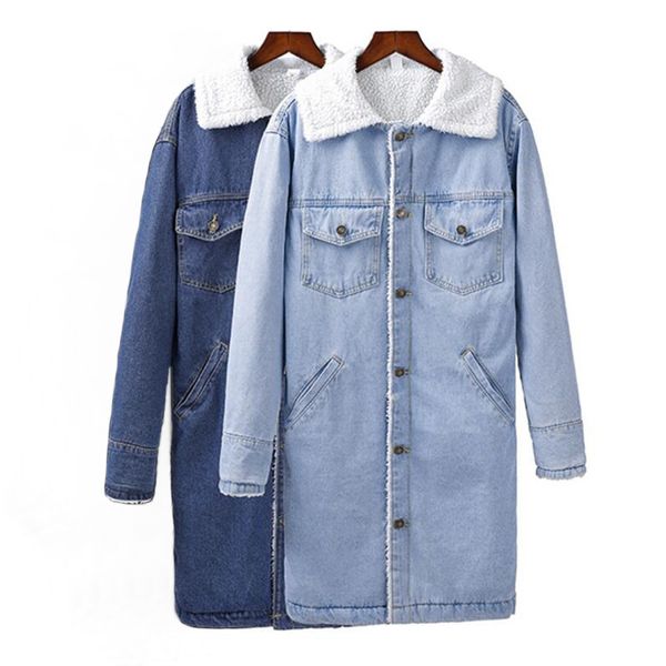 

2019 spring autumn women's wool coat new fashion long denim woolen coat slim type female fur lining winter wool jackets female, Black