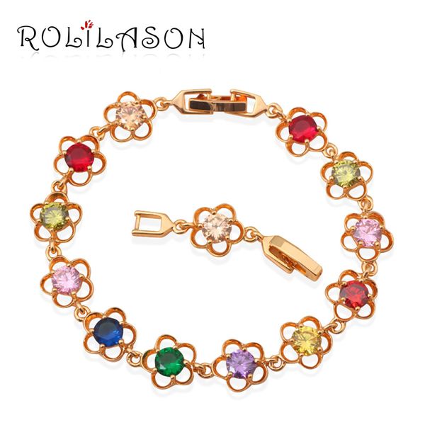 rolilason gold tone charm bracelets zircon & beautiful color crystal health nickel lead fashion jewelry tb389, Black
rolilason gold tone charm bracelets zircon & beautiful color crystal health nickel lead fashion jewelry tb389, Black