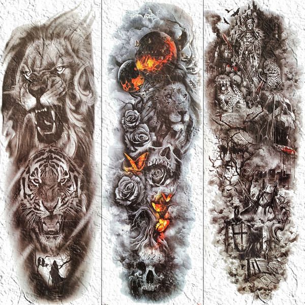 3d men full arm body art tattoos temporary fire butterfly lion tattoo sticker for women body art skull painting fake tatoo paper
3d men full arm body art tattoos temporary fire butterfly lion tattoo sticker for women body art skull painting fake tatoo paper
