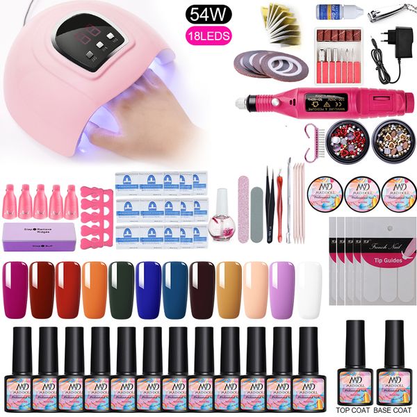 uv gel nail set with 12 pcs soak off nail gel polish 36w/45w/54w led lamp dryer electric file buffer diy design tools, Red;pink
uv gel nail set with 12 pcs soak off nail gel polish 36w/45w/54w led lamp dryer electric file buffer diy design tools, Red;pink