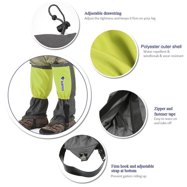 1 pair snow leg gaiters snow leg boot cover strap outdoor high gaiter for climbing skiing hiking hunting arm leg warmers, Black
1 pair snow leg gaiters snow leg boot cover strap outdoor high gaiter for climbing skiing hiking hunting arm leg warmers, Black