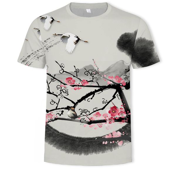 mens designer style ink painting 3d digital printing casual round collar t-shirt shirt factory, White;black
mens designer style ink painting 3d digital printing casual round collar t-shirt shirt factory, White;black
