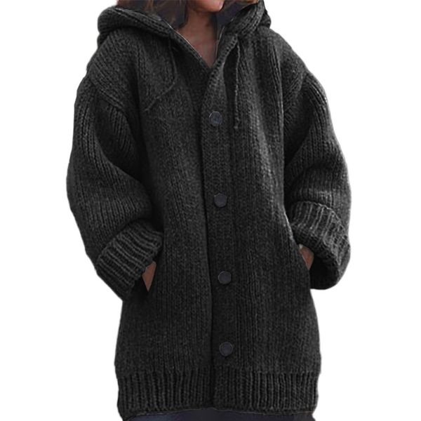 cardigan thick sweater autumn and winter mid-length coat models solid color women's mid-length sweaters, Blue;black
cardigan thick sweater autumn and winter mid-length coat models solid color women's mid-length sweaters, Blue;black