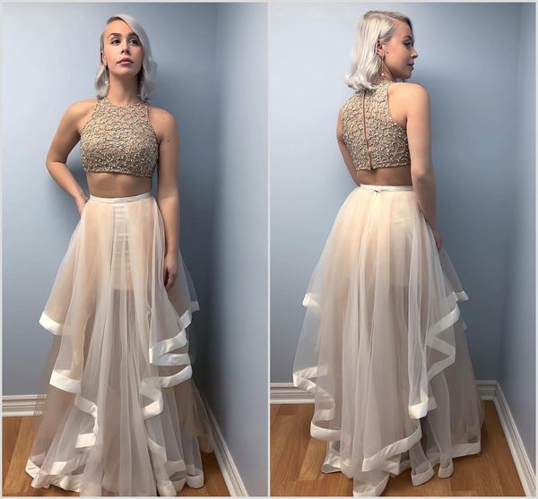 2019 luxury beaded evening dresses jewel neck tulle a line two pieces prom dress custom made tiered skirts cocktail party gowns, Black;red
2019 luxury beaded evening dresses jewel neck tulle a line two pieces prom dress custom made tiered skirts cocktail party gowns, Black;red