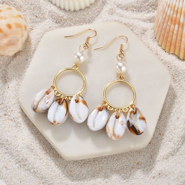 huitan sea theam conch drop earrings for women fashion luxury loop hoop summer gadget women jewelry earrings wholesale lots&bulk, Golden;silver
huitan sea theam conch drop earrings for women fashion luxury loop hoop summer gadget women jewelry earrings wholesale lots&bulk, Golden;silver