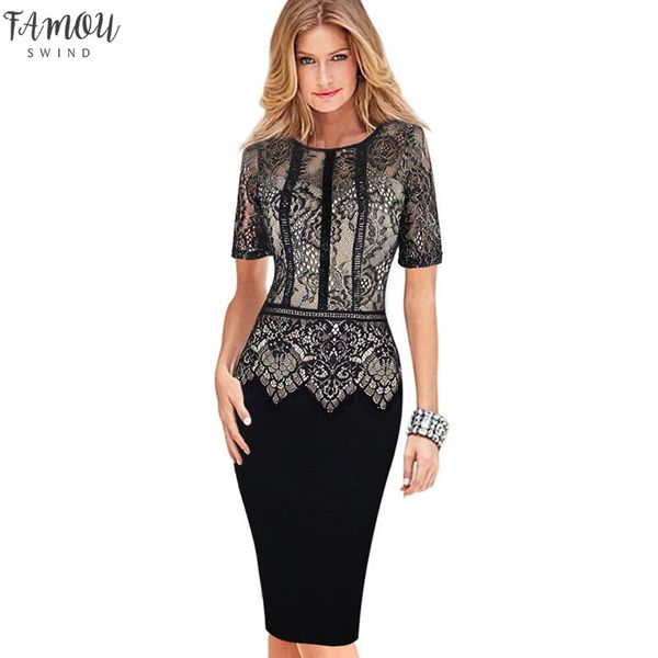 womens elegant vestidos lace peplum see through sleeve casual party special occasion sheath fitted bodycon dress 386, Black;gray
womens elegant vestidos lace peplum see through sleeve casual party special occasion sheath fitted bodycon dress 386, Black;gray
