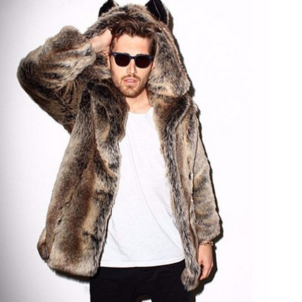 winter women men faux fur coat 2019 casual plus size couple hooded fur jacket coat cat ear warm long sleeve jacket overcoat, Black
winter women men faux fur coat 2019 casual plus size couple hooded fur jacket coat cat ear warm long sleeve jacket overcoat, Black