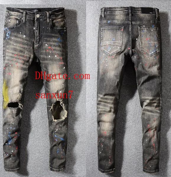 2019 skinny jeans men ripped holes jeans motorcycle biker denim pants men brand fashion designer hip hop mens jeans pour hommes ab-21, Blue
2019 skinny jeans men ripped holes jeans motorcycle biker denim pants men brand fashion designer hip hop mens jeans pour hommes ab-21, Blue