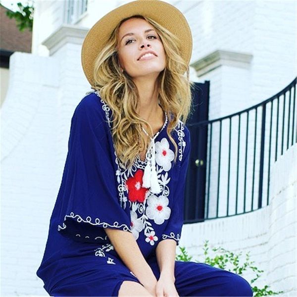casual dresses boho dark blue flower embroidery fringed side split summer long dress plus size women clothing vintage maxi n603, Black;gray
casual dresses boho dark blue flower embroidery fringed side split summer long dress plus size women clothing vintage maxi n603, Black;gray