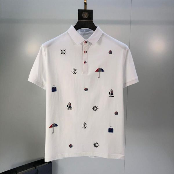 2020 classic solid shirt men fit polyester print short sleeved summer brand hombre clothing, White;black
2020 classic solid shirt men fit polyester print short sleeved summer brand hombre clothing, White;black