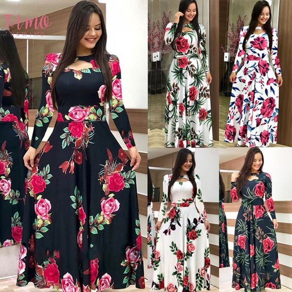 elegant spring autumn women dress 2020 casual bohmia ankle length flower print fashion hollow out tunic vestidos dress plus size, Black;gray
elegant spring autumn women dress 2020 casual bohmia ankle length flower print fashion hollow out tunic vestidos dress plus size, Black;gray