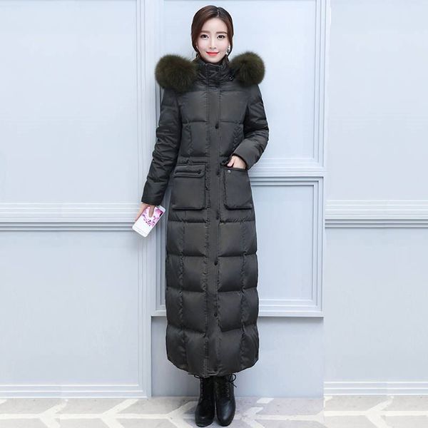2019 new winter women loose plus size 4xl white duck down jacket female big natural fur long coat warm thick parkas c165, Black
2019 new winter women loose plus size 4xl white duck down jacket female big natural fur long coat warm thick parkas c165, Black
