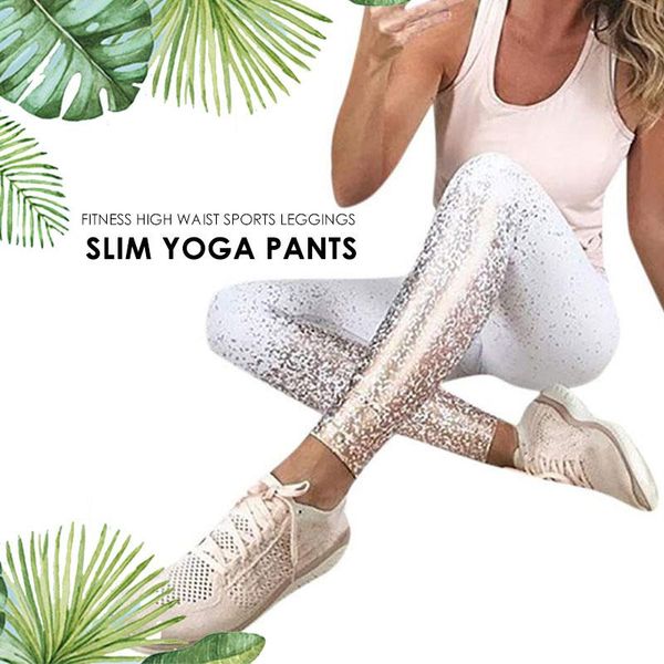 running pants tights workout high waist yoga sports female fitness slim crackle printed sport pants, White;red
running pants tights workout high waist yoga sports female fitness slim crackle printed sport pants, White;red