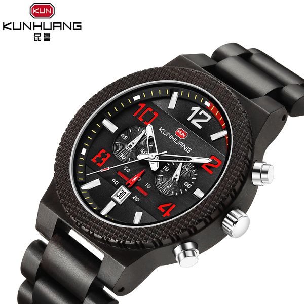 wooden watches chronograph men wristwatches sport style wood strap bamboo quartz relogio watch for men, Slivery;brown
wooden watches chronograph men wristwatches sport style wood strap bamboo quartz relogio watch for men, Slivery;brown