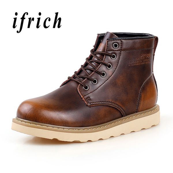 working safety boots for men rubber sole men boots genuine leather casual shoes brown red leather shoes handmade, Black