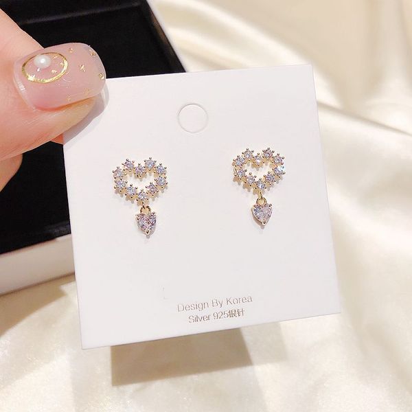 exquisite cubic zircon heart earrings gold color cz crystal stud earrings women gift jewelry, Golden;silver
exquisite cubic zircon heart earrings gold color cz crystal stud earrings women gift jewelry, Golden;silver