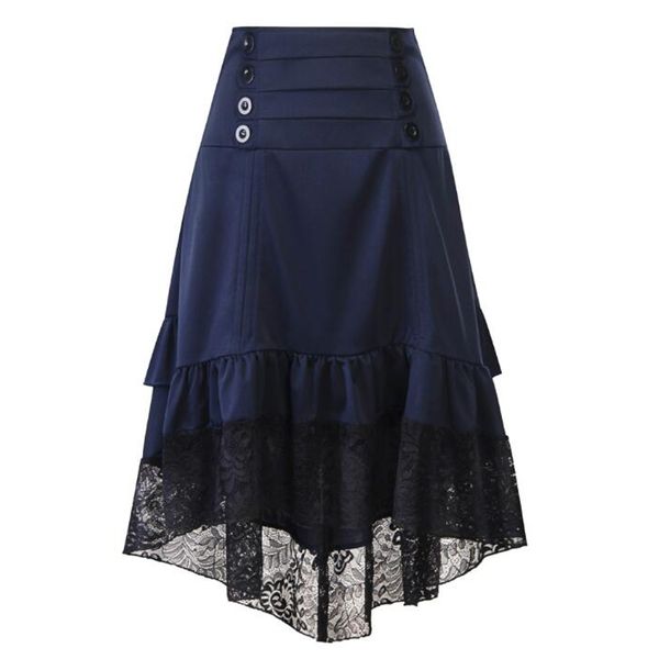 high low steampunk skirt women summer autumn lace irregular high waist long ruffled vintage victorian gothic punk skirts, Black
high low steampunk skirt women summer autumn lace irregular high waist long ruffled vintage victorian gothic punk skirts, Black