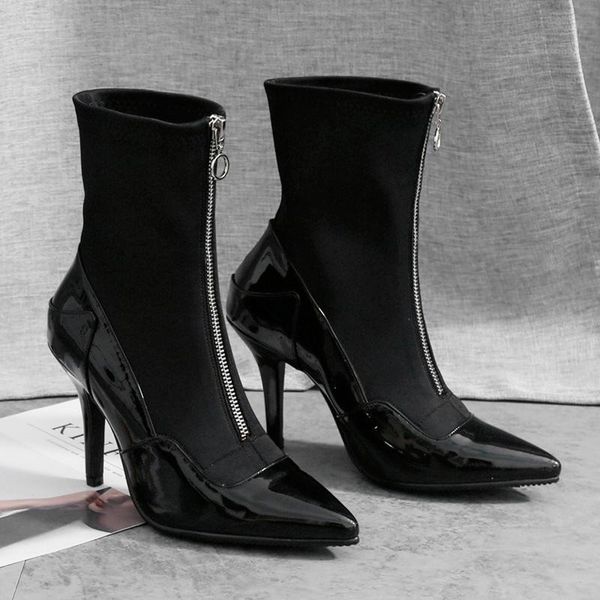 горячая распродажа мягкой кожи сексуальный t стадии сапоги для женщин стилет каблук лодыжки ткань стрейч тонкие сапоги женщин, Black
горячая распродажа мягкой кожи сексуальный t стадии сапоги для женщин стилет каблук лодыжки ткань стрейч тонкие сапоги женщин, Black