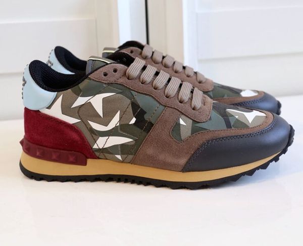 shoes fashion stud rivet camouflage sneakers men women leather flats designer trainers casual shoes with box, Black
shoes fashion stud rivet camouflage sneakers men women leather flats designer trainers casual shoes with box, Black