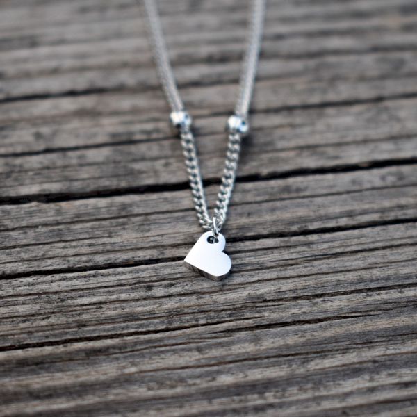 sanlan 10pcs stainless steel small heart necklace simple necklace, gift for women with ball chain, Silver
sanlan 10pcs stainless steel small heart necklace simple necklace, gift for women with ball chain, Silver