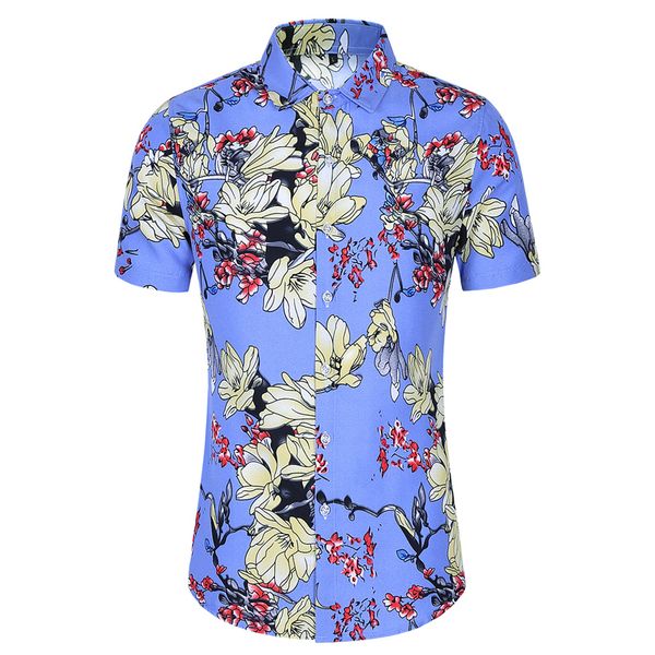 men's casual shirts summer men shirt plus size personality short sleeve fashion wild blouse man arrival, White;black
