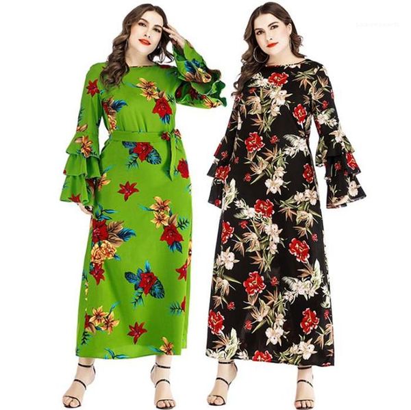 ruffle sleeve females fashion casual clothes womens 6xl plus size dress spring designer floral print bow sashes, Black;gray
ruffle sleeve females fashion casual clothes womens 6xl plus size dress spring designer floral print bow sashes, Black;gray