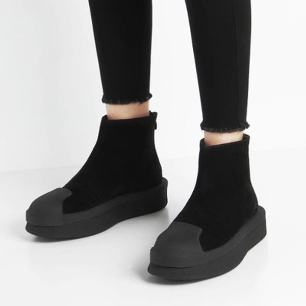spring and autumn wild new shell head muffin boots thick-soled boots europe and the united states after the zipper women's, Black
spring and autumn wild new shell head muffin boots thick-soled boots europe and the united states after the zipper women's, Black
