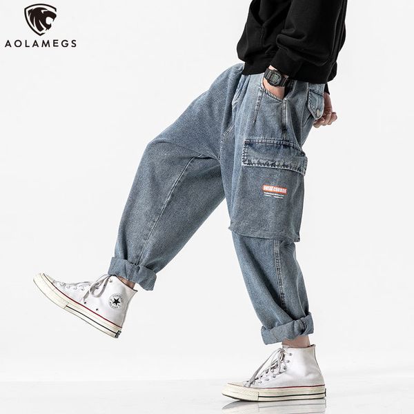 aolamegs jeans men multi-pocket cargo denim pants japanese retro jeans autumn baggy casual hip hop fashion trousers streetwear, Blue
aolamegs jeans men multi-pocket cargo denim pants japanese retro jeans autumn baggy casual hip hop fashion trousers streetwear, Blue