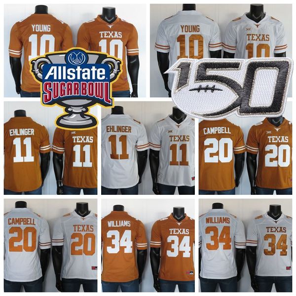 texas longhorns jerseys 11 sam ehlinger jersey 10 young 20 campbell 34 williams ncaa white brown college football jersey stitched 150th, Black
texas longhorns jerseys 11 sam ehlinger jersey 10 young 20 campbell 34 williams ncaa white brown college football jersey stitched 150th, Black