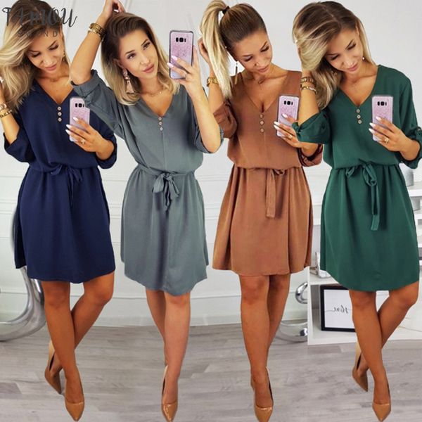 2020 summer women dresses female v neck half sleeve office dress green bandage dress casual dress chiffon mini vestidos sun, Black;gray
2020 summer women dresses female v neck half sleeve office dress green bandage dress casual dress chiffon mini vestidos sun, Black;gray